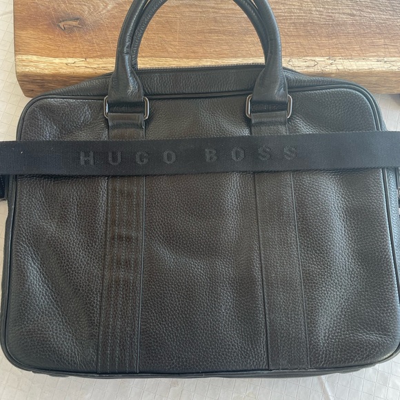 Hugo Boss Bags Hugo Boss Leather Brief Case Removable Computer Bag